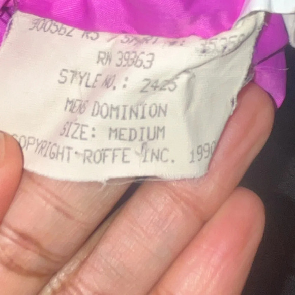 Vintage 90s Roffe Skiwear Ski Jacket Black Neon Yellow Pink Men's M USA Made - Picture 4 of 10